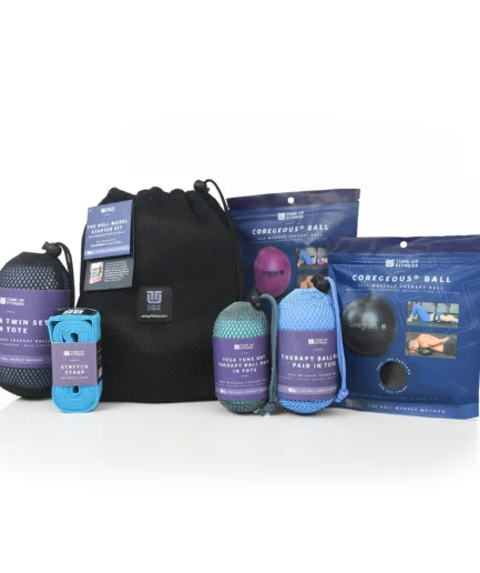 Full product shot of a fitness equipment set.