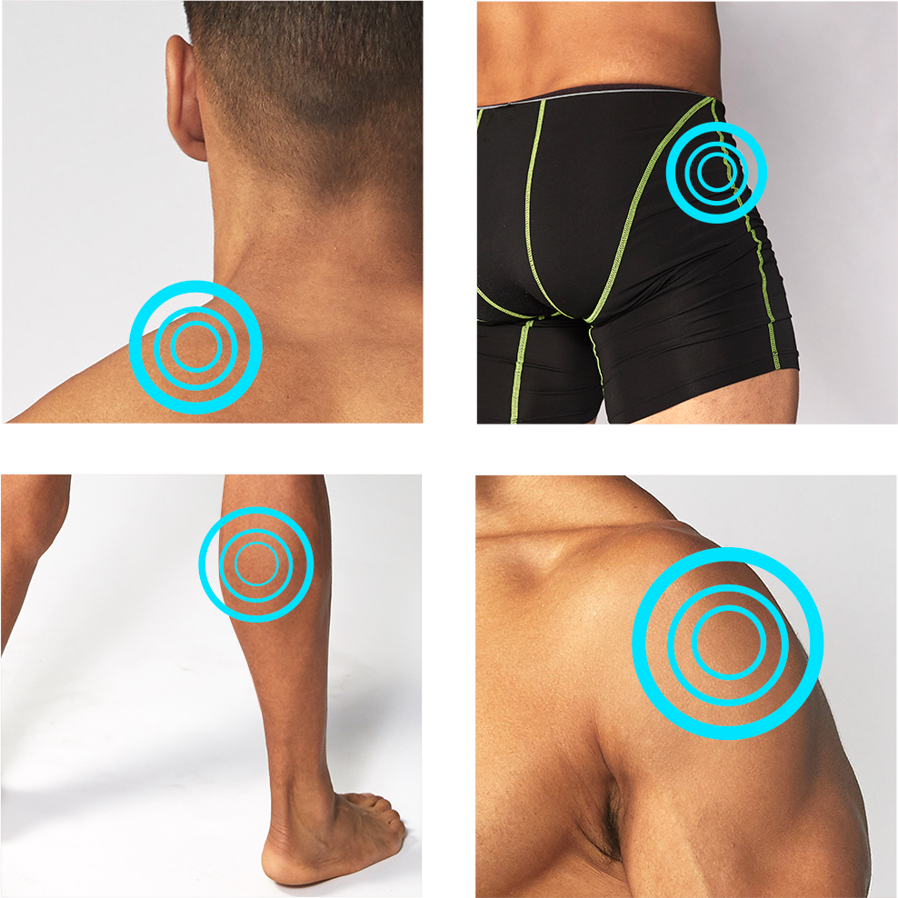Guides the body part placement for precise exercise form.