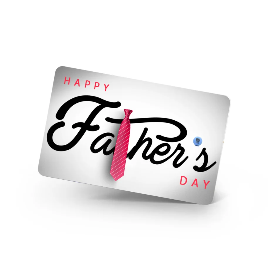 Happy Father's Day Card with shadow underneath.
