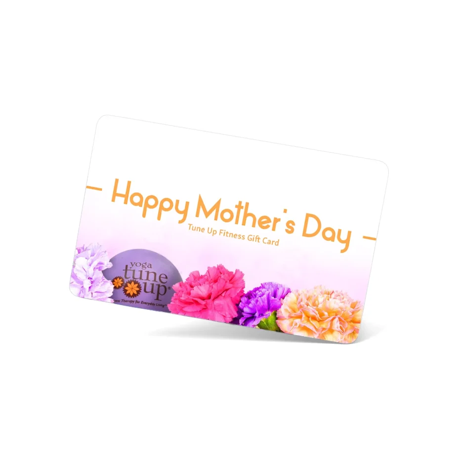 TuneUpFitness presents a "Happy Mother’s Day" gift card, offering the perfect way to gift a wellness experience to a special mom.