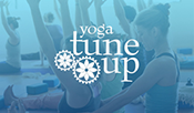 Yoga Tune Up class Thumbnail with blue overlay and logo