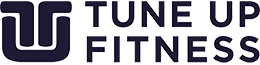 tune up fitness logo in black on mobile navigation