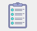 clip-board-illustration-copy Clipboard checklist icon representing structured programs, clear guidance, or step-by-step planning.