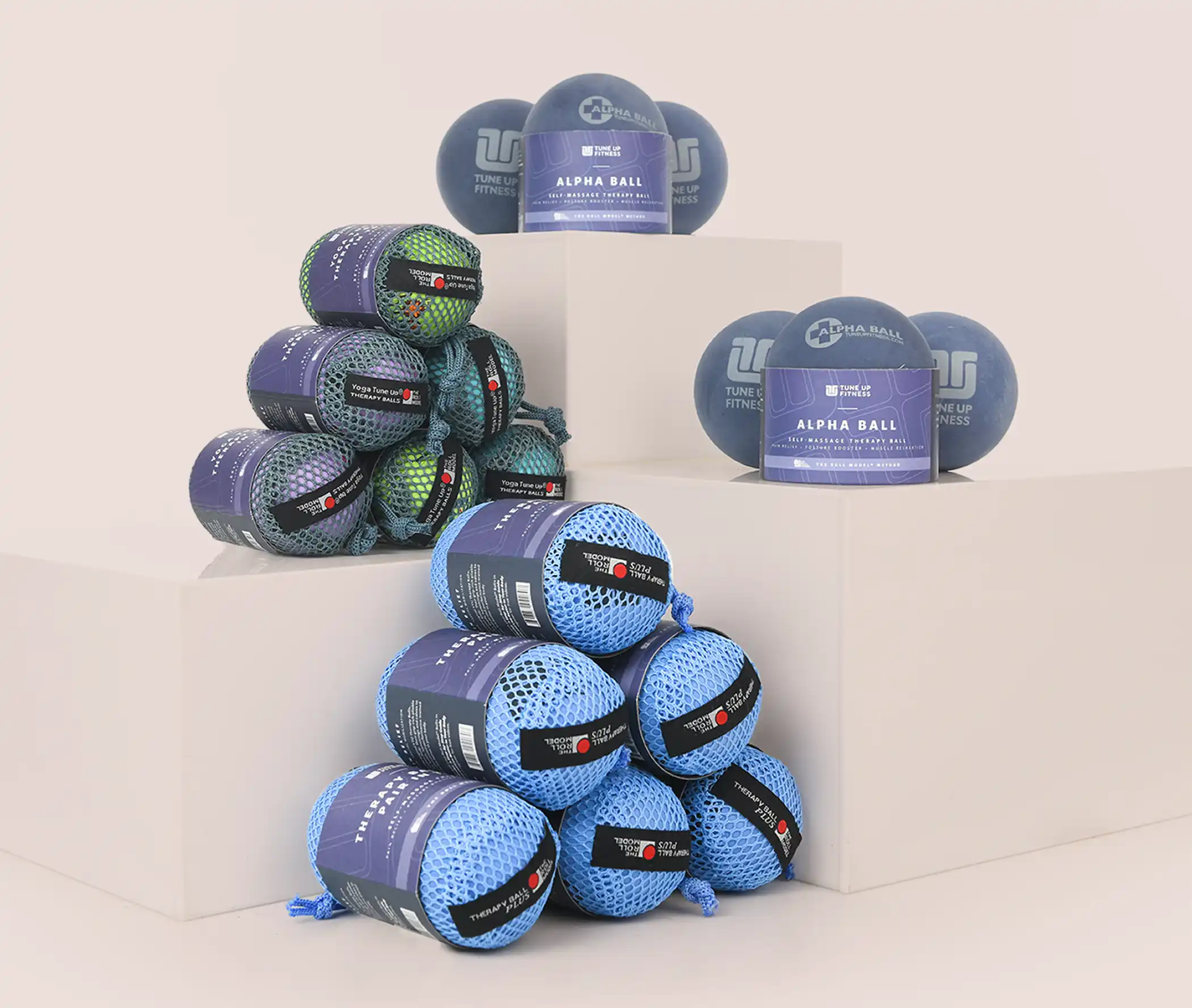Pro Six Pack Tune Up Fitness Pro Six Pack featuring multiple therapy balls in carry totes, arranged for full-body self-massage, mobility, and recovery.