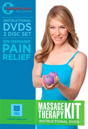 Massage-Therapy-DVD-Cover-copy-2 Massage Therapy Kit instructional DVD cover featuring a woman holding a purple therapy ball, with text promoting the Therapy Ball Program and on-demand pain relief.