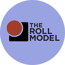 rmm_development tack logo Logo for “The Roll Model” featuring a circular design with bold text and a simple abstract icon.